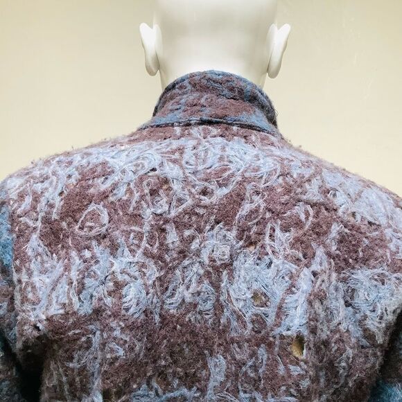 LOTTA STENSSON HANDMADE ARTIST WOVEN FULL LENGHT COAT  VINTAGE EUC MEDIUM - Picture 5 of 13